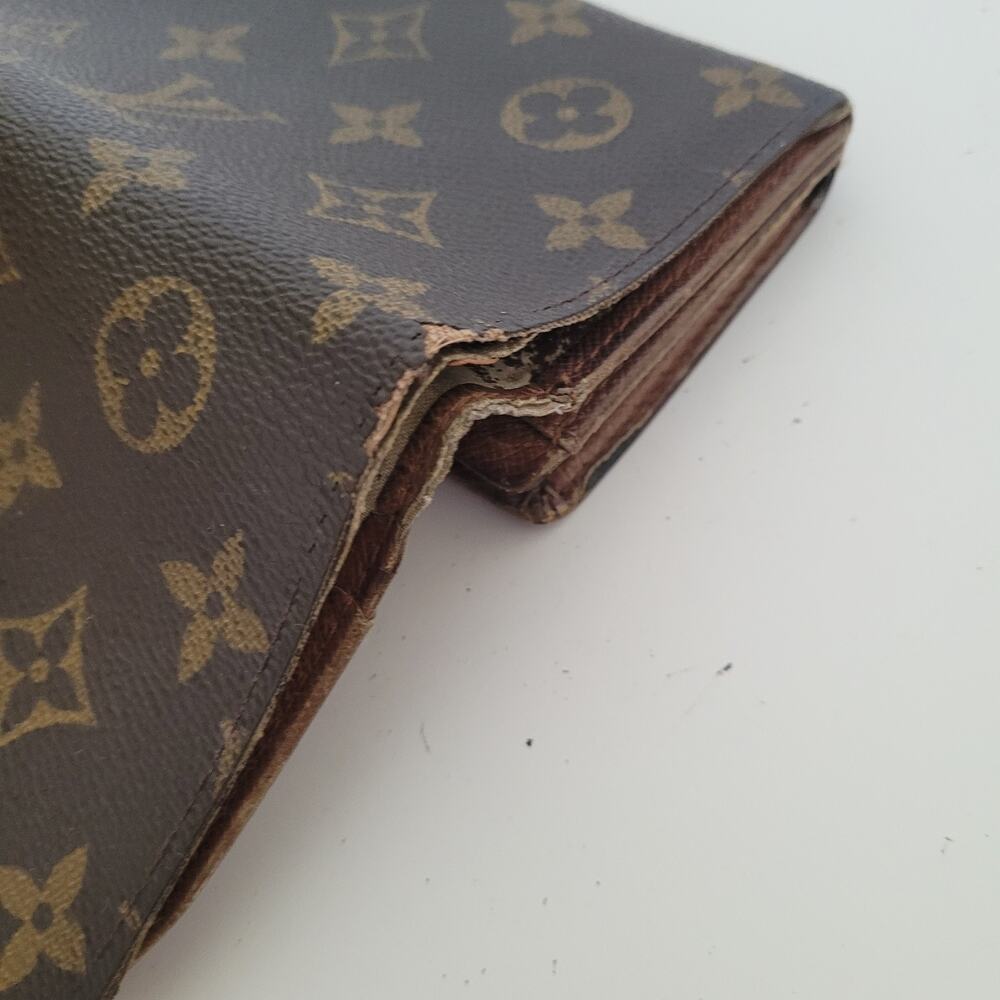 Louis Vuitton Portefeuille Tresor Bifold Wallet Medium Monogram Brown Vintage - Picture 11 of 13